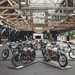 A number of retro custom builds at the Bike Shed London Show