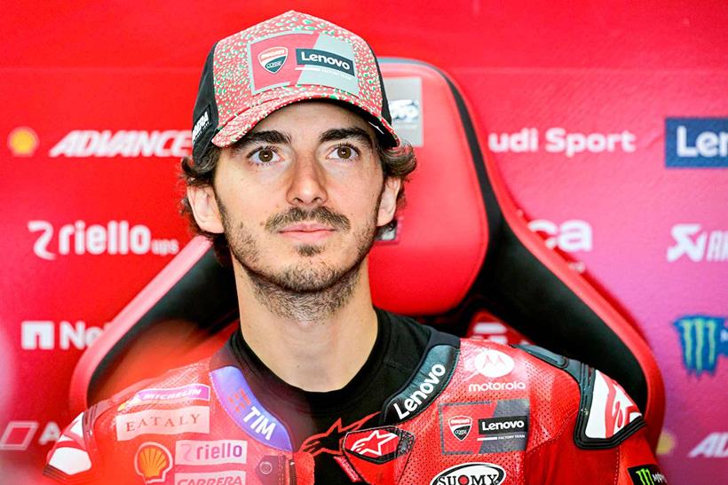 Second for Pecco Bagnaia but he has a three-place penalty