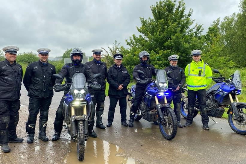 Humberside Police off-road team with a fleet of Yamaha Ténéré 700s