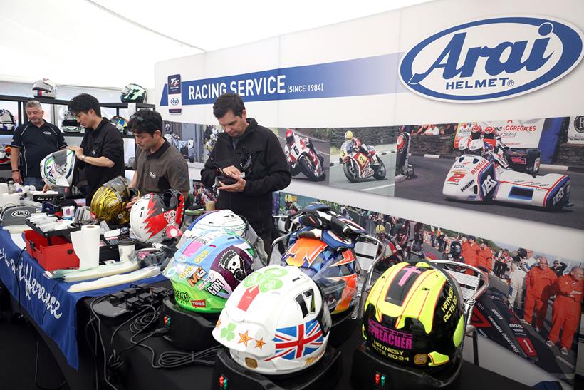 Arai Techs working at the 2024 Isle of Man TT