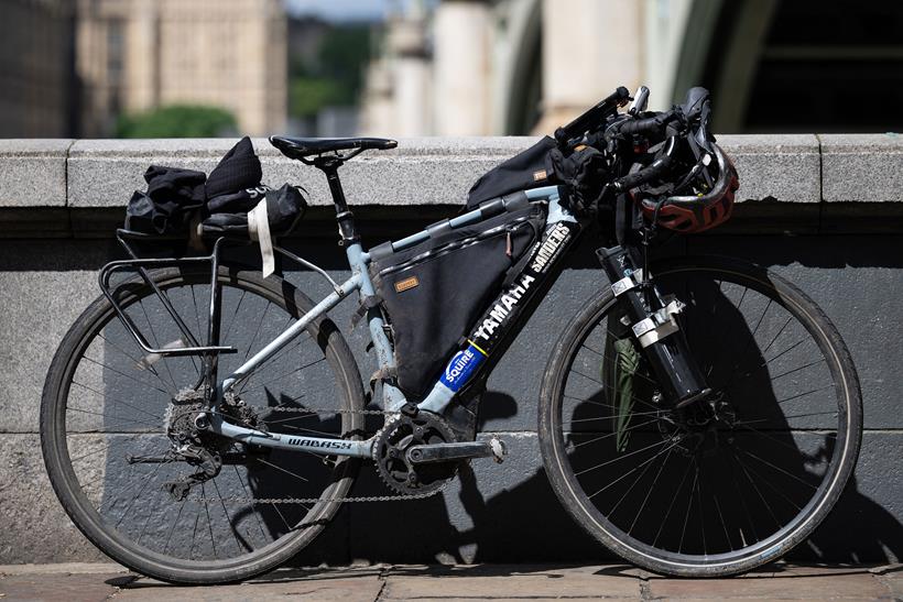 Nick's trusty Yamaha steed for the undertaking