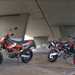 A static shot of the 2024 Ducati Hypermotard 698 Mono RVE and the 2024 KTM 690 SMC R