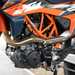 2024 KTM 690 SMC R static shot of the left hand engine side and trellis frame