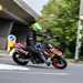 2024 Ducati Hypermotard 698 Mono RVE cornering in town round a roundabout