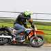 2024 KTM 690 SMC R cornering hard