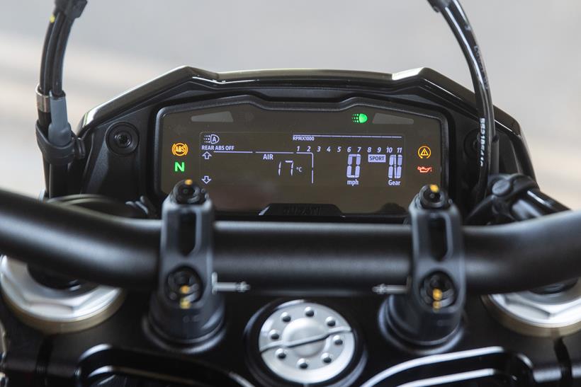 2024 Ducati Hypermotard 698 detailed shot of the dash