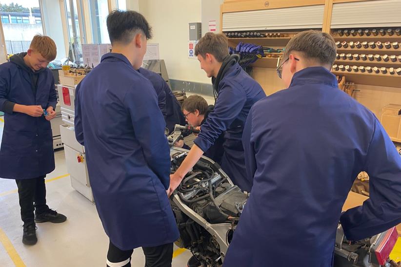 Kids as young as 11 work on the bikes at school