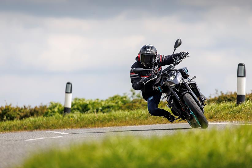 Cornering on the 2024 Yamaha MT-09