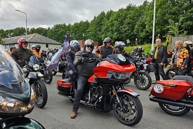 Si King aboard his Harley-Davidson