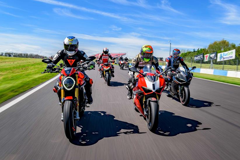 Riding Ducati Monster Sp on track with Chris Walker