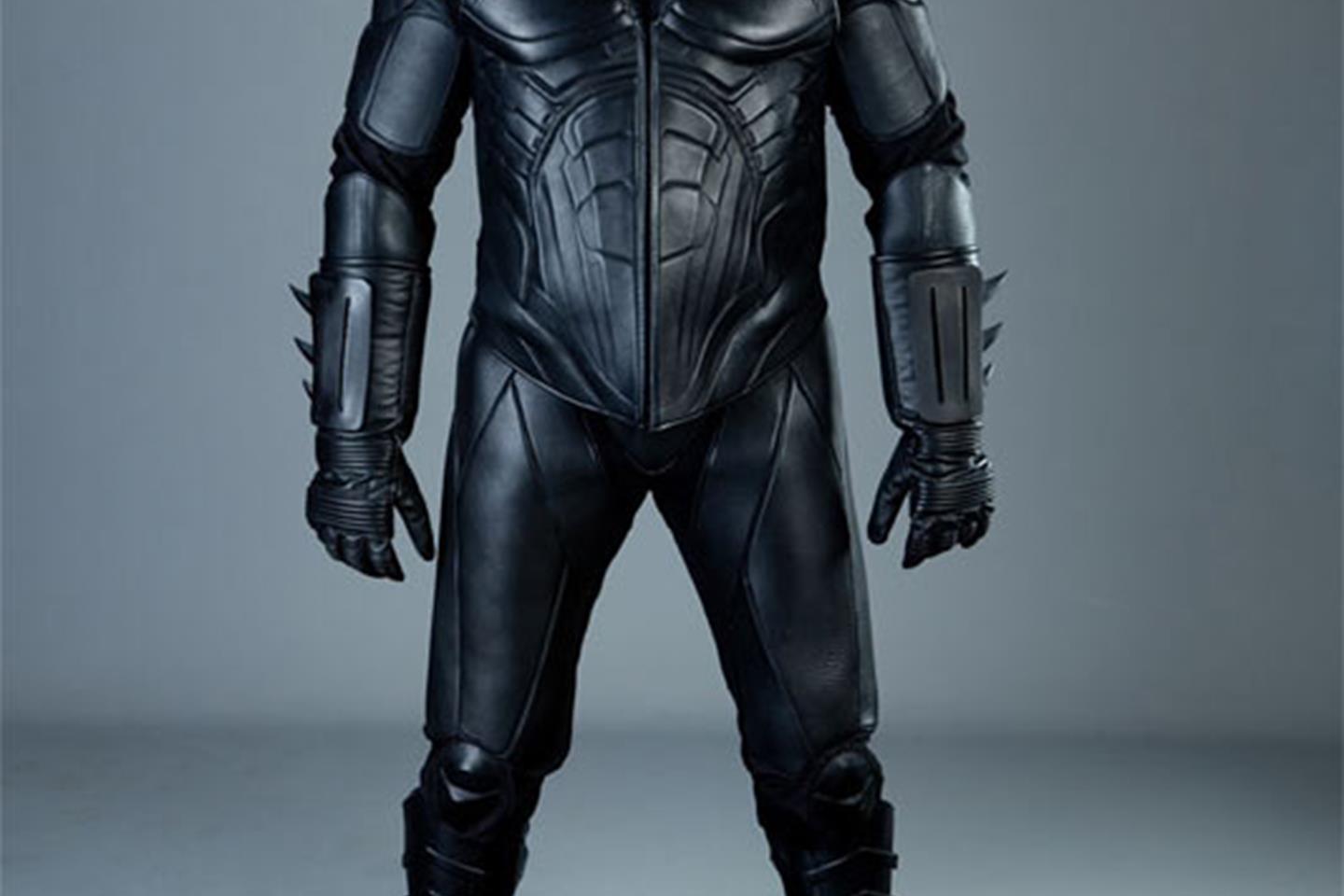 Batman deals biker suit