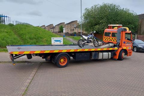 'Nuisance' off-road motorcycle seized after rider seen pulling wheelies and riding on footpaths