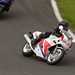 Classic motorcycle rider on track at Cadwell Park