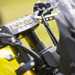 Close up of the bar risers fitted to the Suzuki DL800DE Rally