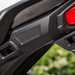 Detailed close up shot of the 2024 Moto Guzzi Stelvio's sleek pannier racking points