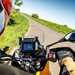 An onboard riding shot of the 2024 Moto Guzzi Stelvio's cockpit