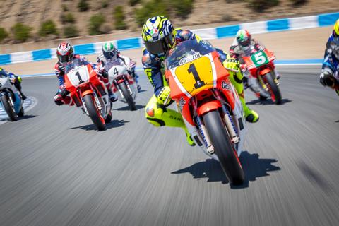 Valentino Rossi joins fellow Yamaha racing legends to ride classic Grand Prix machinery at Jerez