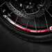 Spoked rim with Honda Adventure Roads decals