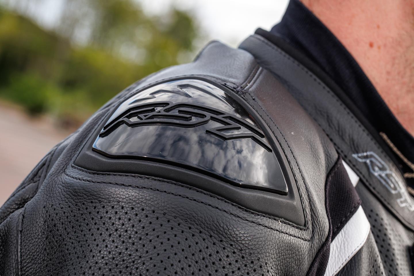 RST Sabre leather airbag jacket | Sporty touring appeal with added