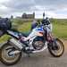 Honda Africa Twin Adventure Sports right side packed for adventure