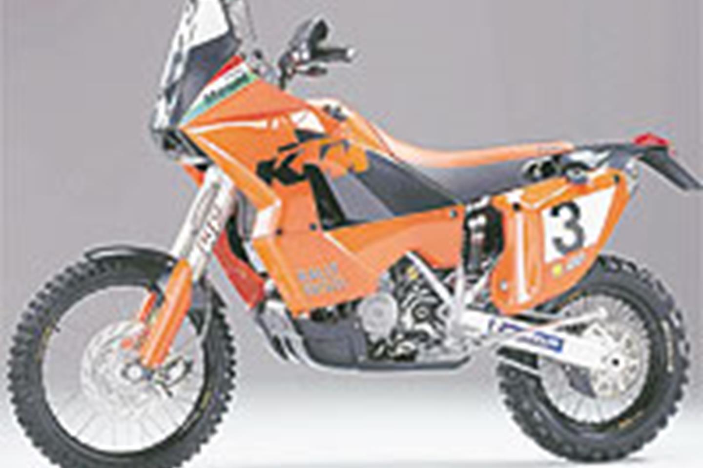 De Agostini 1:24 KTM 950 LC8 2002 Parigi Meoni in Metallo MIB Dakar F 