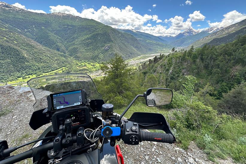 Harley-Davidson CVO Pan America on gravel mountain pass