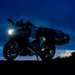 Static image of Kawasaki hydrogen concept bike in the dark