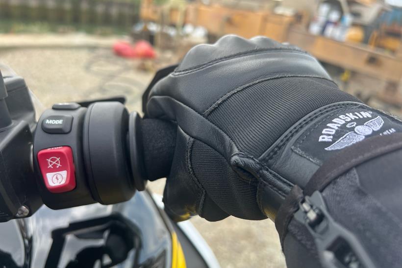 Roadskin gloves_holding handlebar