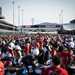 Thousands of riders and bikes parked on the Misano circuit during the parade event