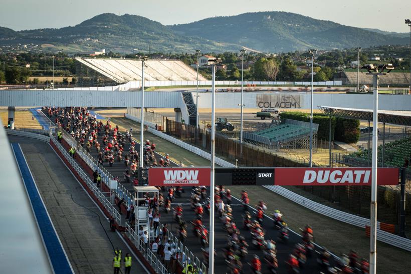 Riders taking part in record breaking Parade lap