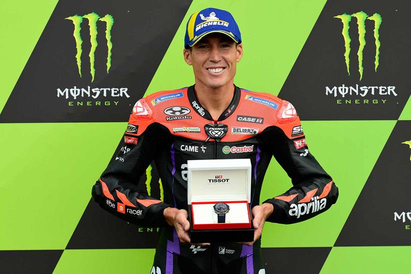 Aleix Espargaro bagged pole position for Aprilia at Silverstone