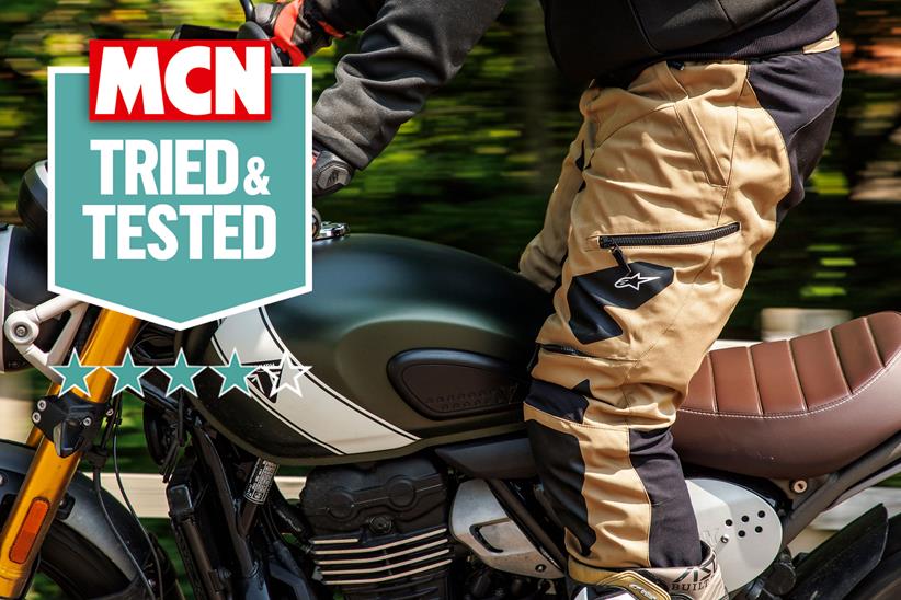 Alpinestars Venture XT trousers on motorcycle