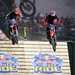 Two riders jump off obstacle at Red Bull Tyne Ride