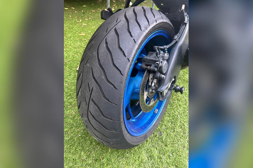 Dunlop Roadsmart IV fitted to the Suzuki GSX-S1000GX long-term test bike