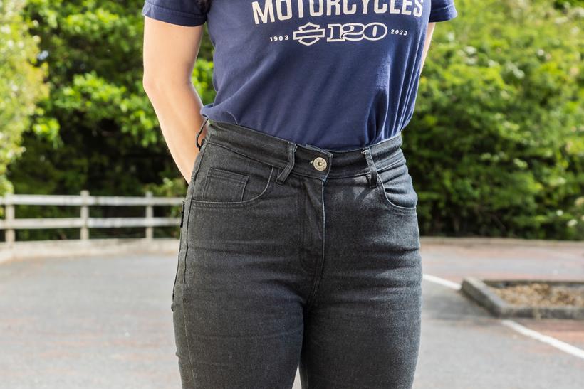 The Roadskin Taranis Elite Ladies motorcycle jeans, front shot