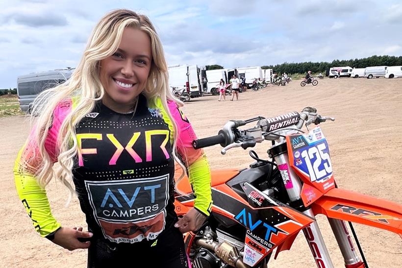 Lauren Collingwood with her KTM SXF