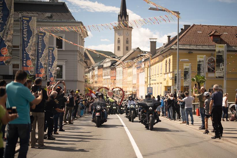 Harley-Davidson riders in Austria