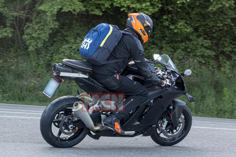 KTM 990RC R prototype cornering