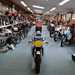 Bikes lined up inside the Sammy Miller Motorcycle Museum