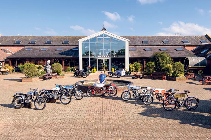 Sammy Miller Motorcycle Museum with line-up of classic motorcycles