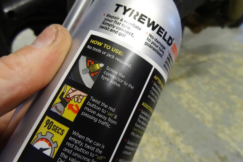 Holts Tyreweld instructions