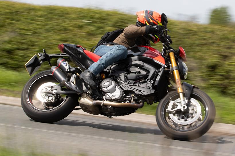 Ducati Monster SP tested for MCN by Emma Franklin