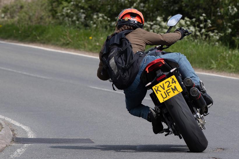 Ducati Monster SP road action shot