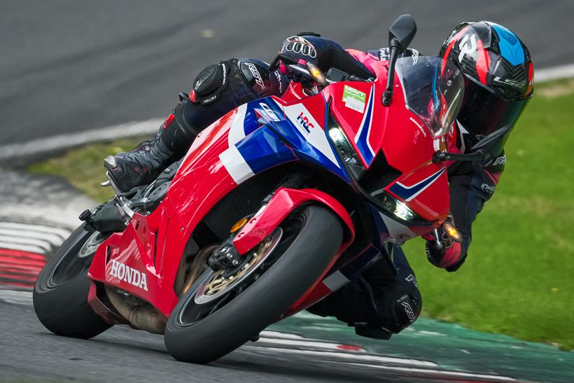 Honda CBR600RR on track at Cadwell Park