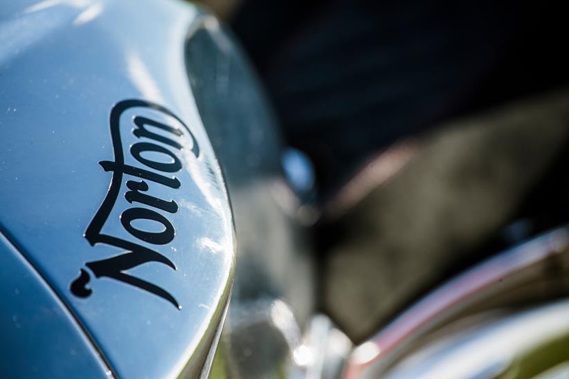 Norton logo on a V4SS petrol tank