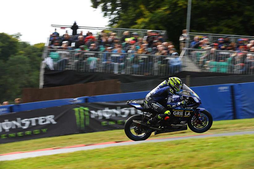 Kyle Ryde jumps over the Mountain at Cadwell Park