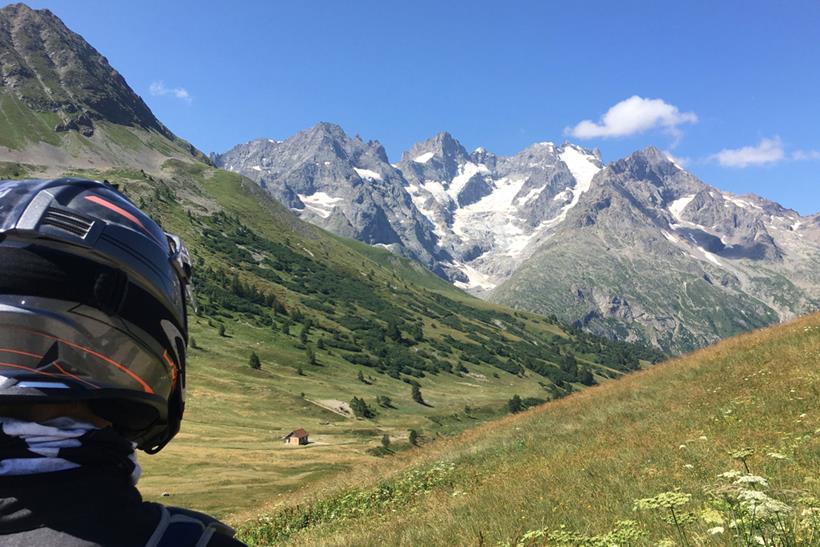 Luke Blackley overlooking mountain view