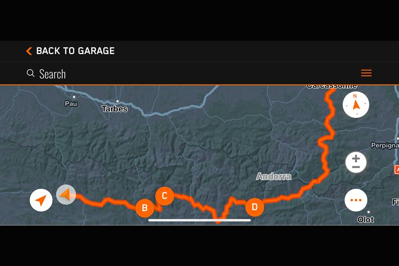 KTM 1390 Super Duke R Evo route planning