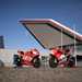 Ex-Stoner and Capirossi MotoGP Ducatis lined up together