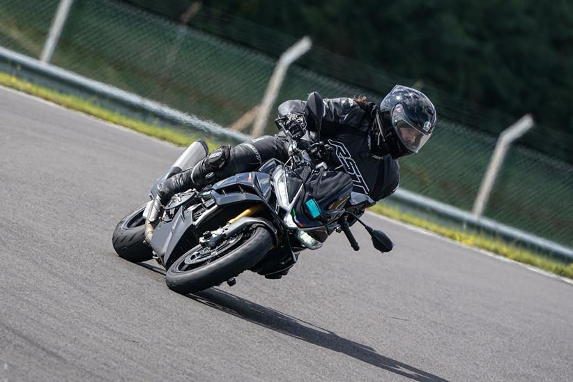 Joseph Parry cornering at Donington Park. Credit: Peter Wileman Photography